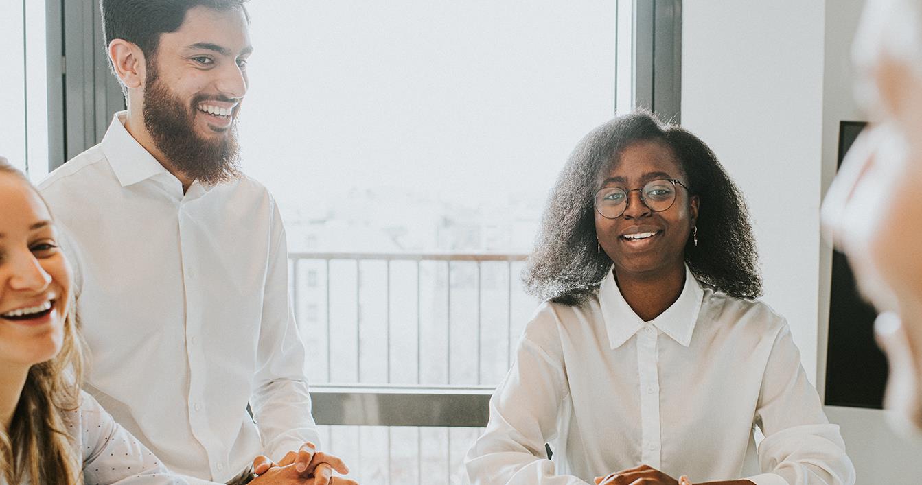 Group of Interns Meeting Together