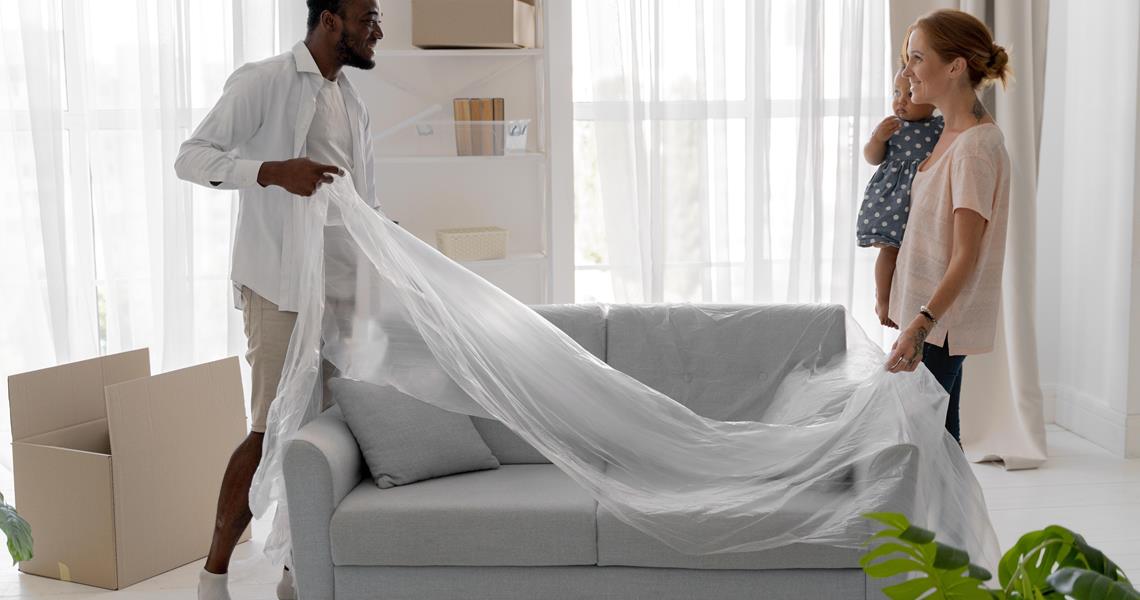 Couple Getting Ready Move With Their Daughter