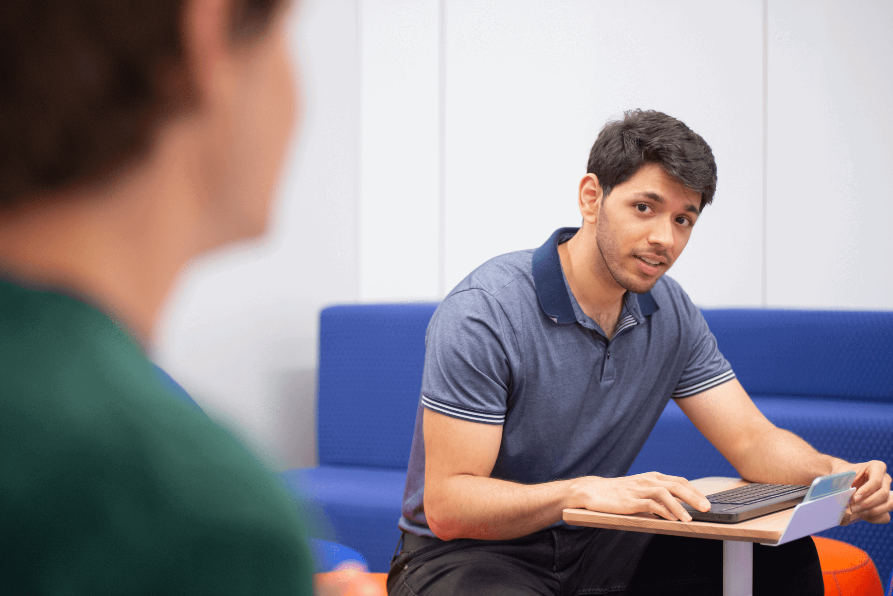 Plano Male Employees Listening Room 1